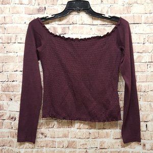 Hollister Long Sleeve Crop Top Size Large